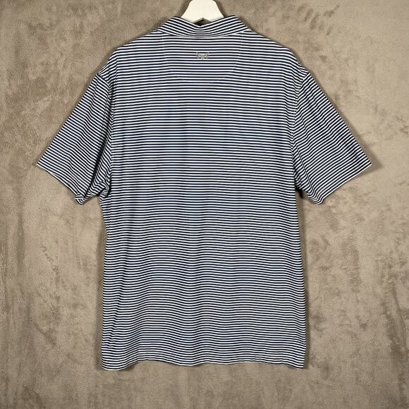 Hickey Freeman Golf Performance Polo Size L Polyester Spandex Stretch Striped - Picture 8 of 13
